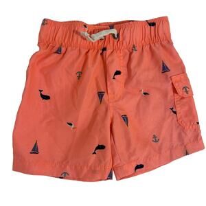 Carter’s Pink Nautical Swim Trunks Shorts Size 18 Months